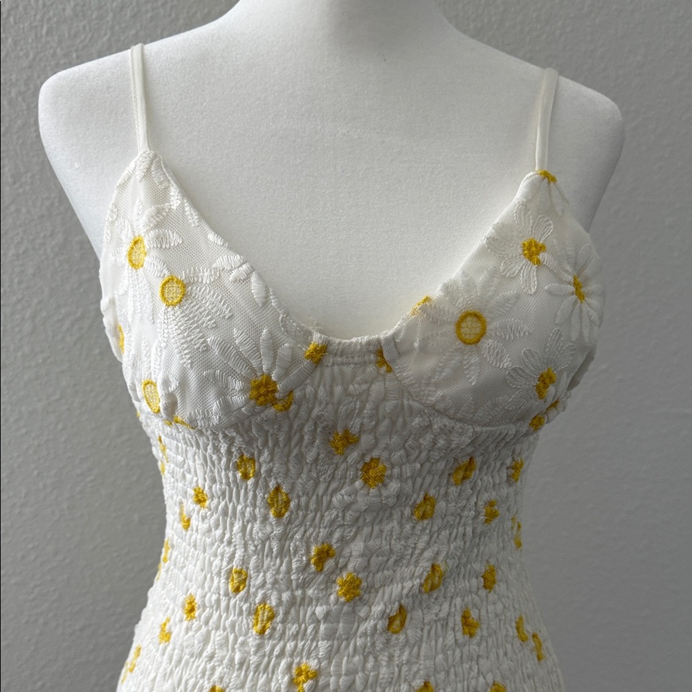 Princess Polly White and Yellow Floral Dress